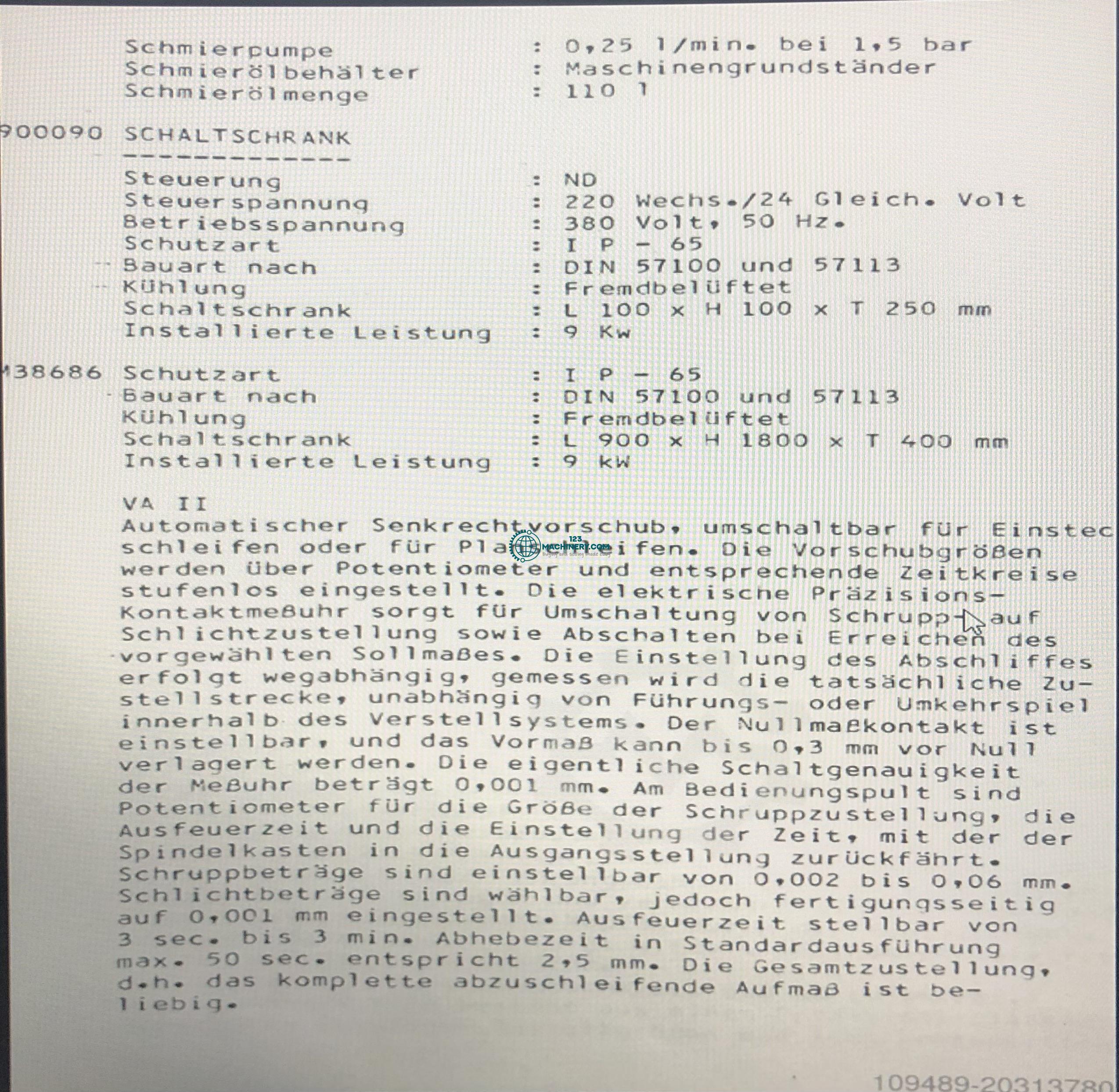 ELB - SWN 5 VA II Flachschleifmaschine